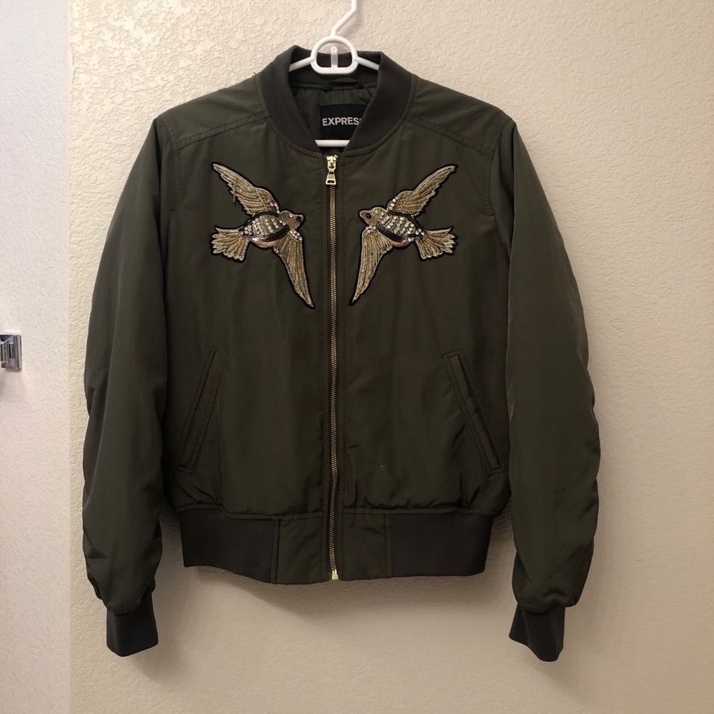 Express Embroidery Bomber Jacket - image 1